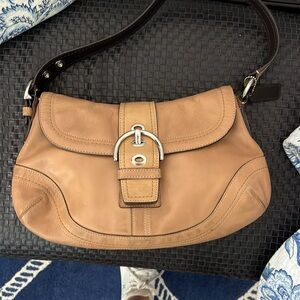 Coach Tan Leather Shoulder Bag